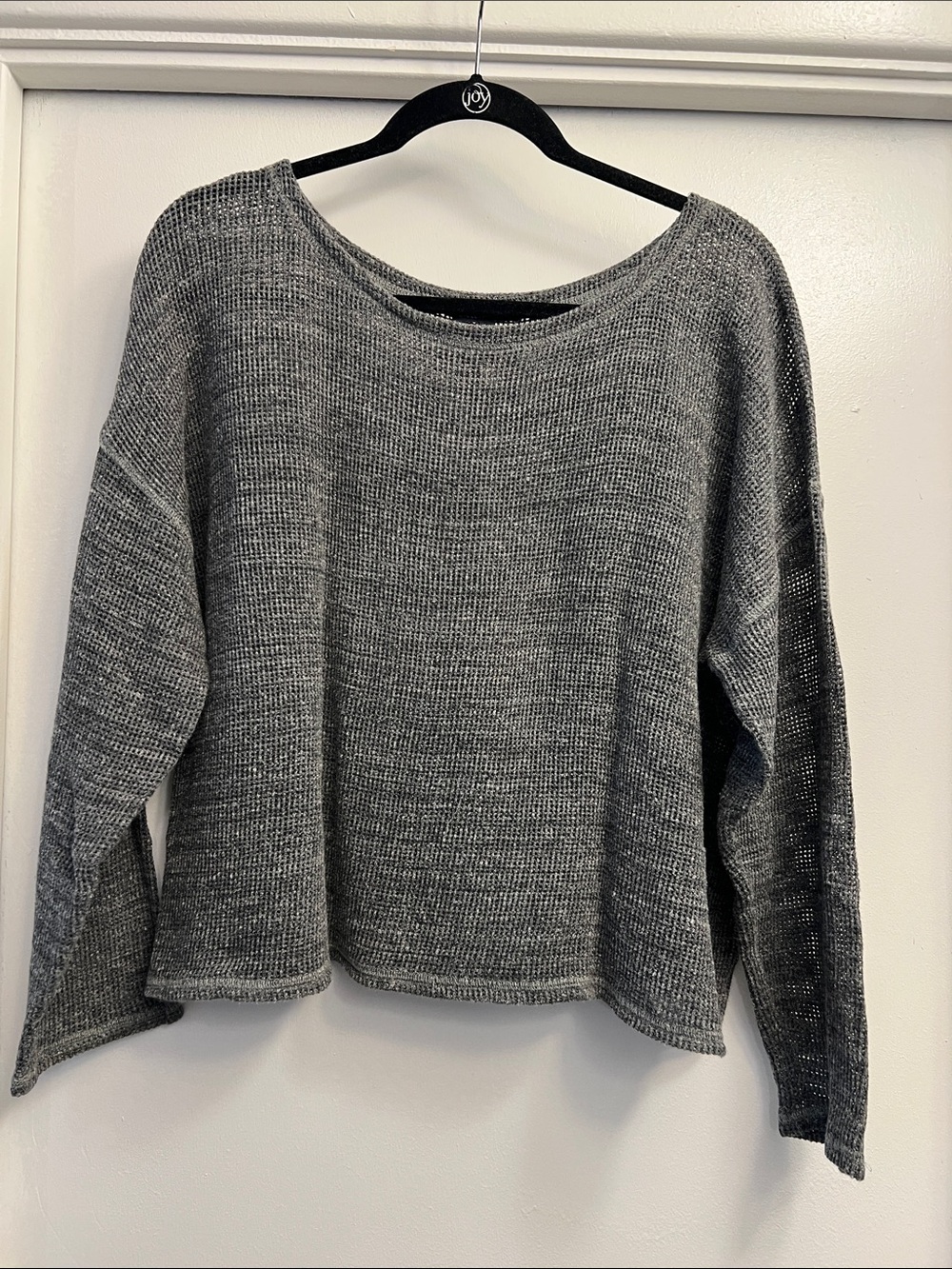 Eileen Fisher Gray Knit Sweater Size Large